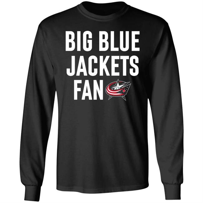 Big Blue Jackets Fan Shirt The Blue Line Online Merch Wif Big Fan S/S Tee