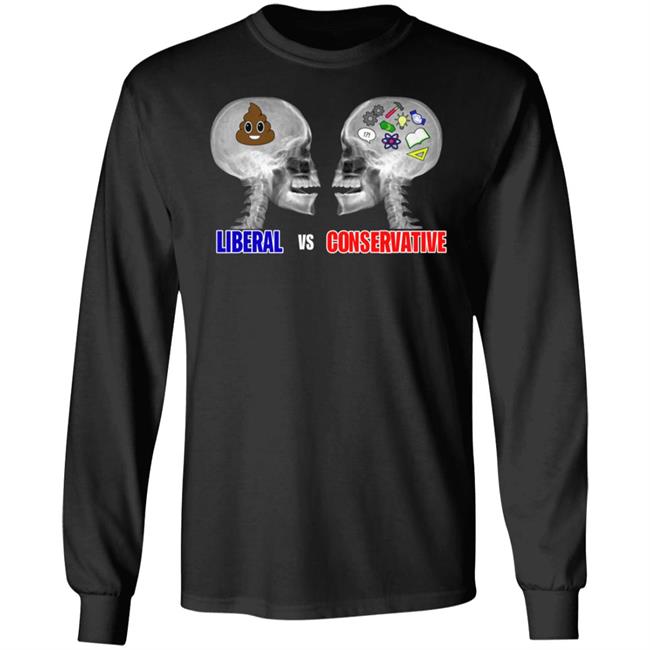 Liberal Vs Conservative Shirt Markdice Merch Liberal Brain Vs Conservative Brain Shirt