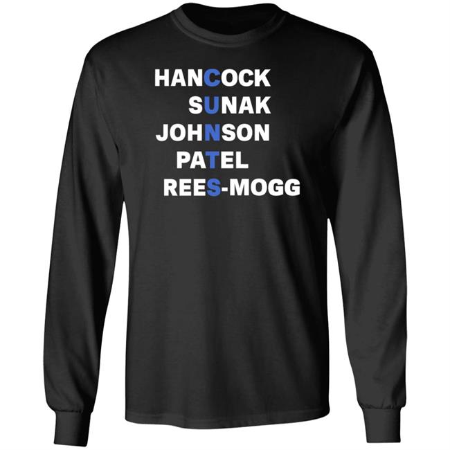 Hancock Sunak Johnson Patel Rees-Mogg Shirt Meghan Ate My Corgi
