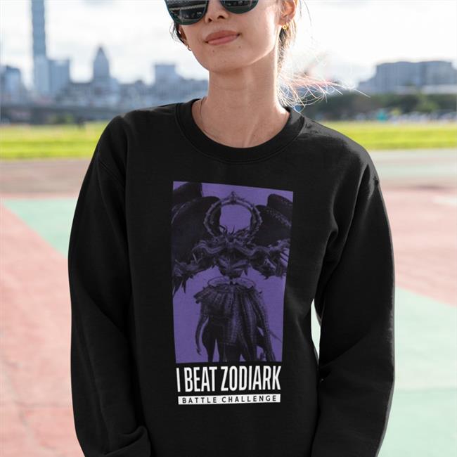 Final Fantasy Xiv I Beat Zodiark Battle Challenge Shirt Black