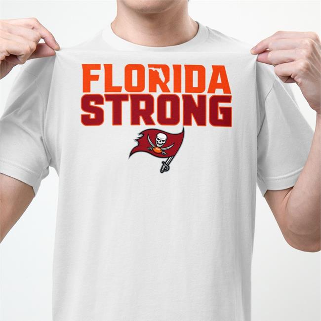 Travis Kelce Wearing Tampa Bay Buccaneers Florida Strong New Shirt Fanatics Merch Tampa Bay Buccaneers Florida Strong Shirts