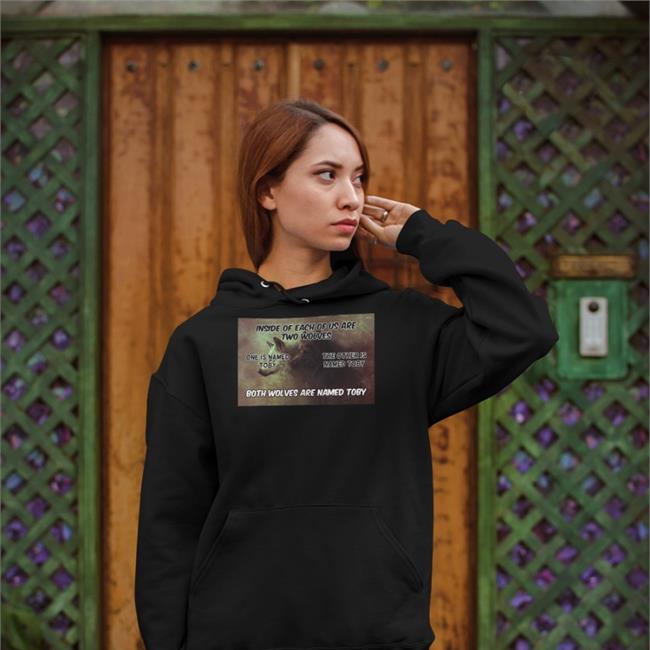 Shirts That Go Hard Inside Of Each Of Us Are Two Wolves Hoodie