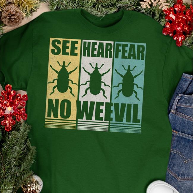 Entomology Bug See Hear Fear No Weevil Hoodie
