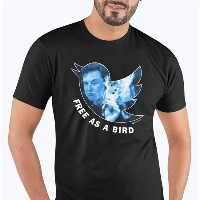 Black Wearechange Merch Elon Musk Free As A Bird Shirt