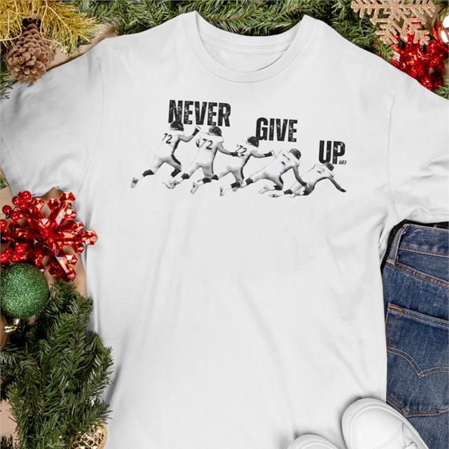 Broncos Lt Garett Bolles Wearing Never Give Up Tee Shirt