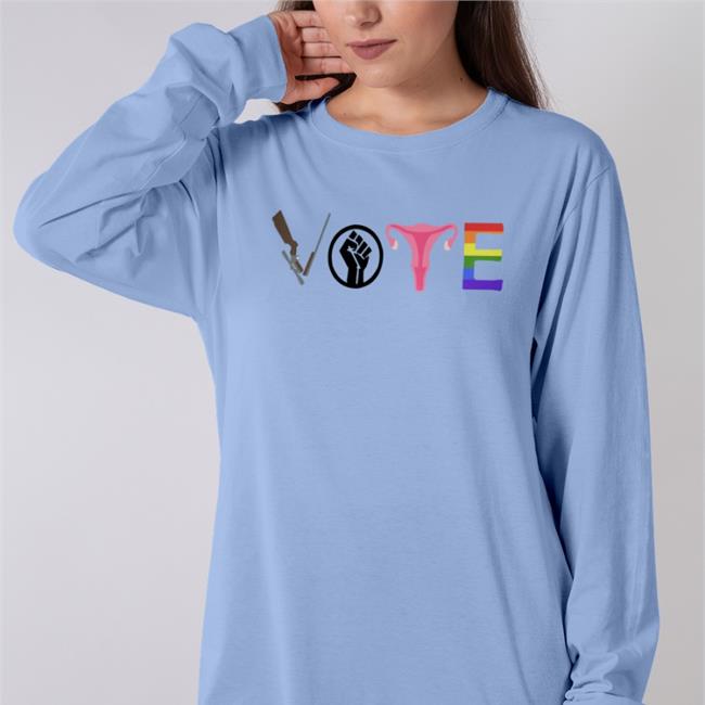 Emily Winston Vote Blue 2022 Light Blue Hoodie