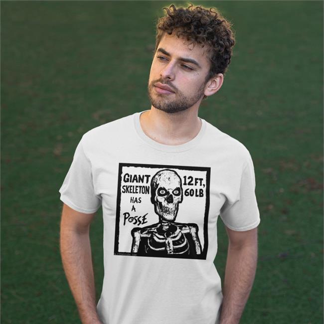 Giant Skeleton Has A Posse Shirt Rob Sheridan Black