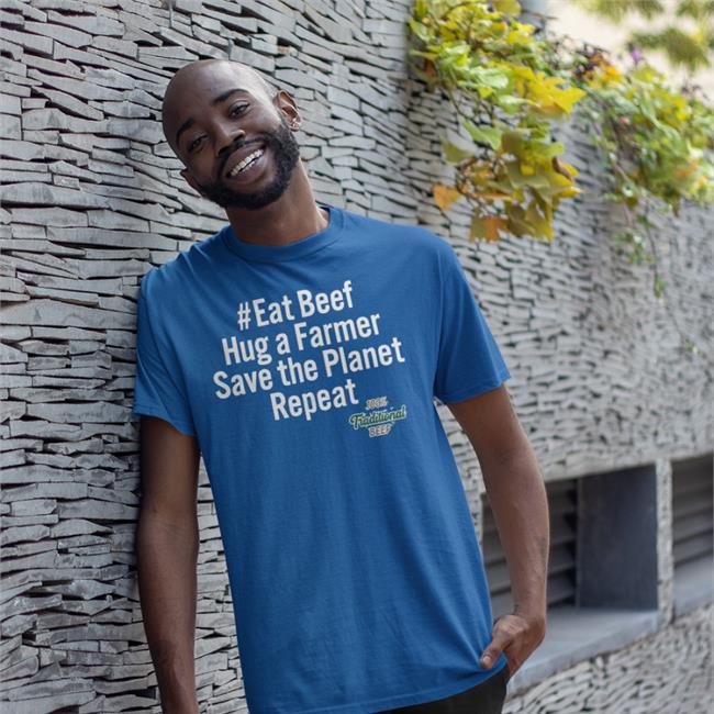 Freethe74462554 Wearing Eat Beef Hug A Farmer Save The Planet Repeat Sweatshirt
