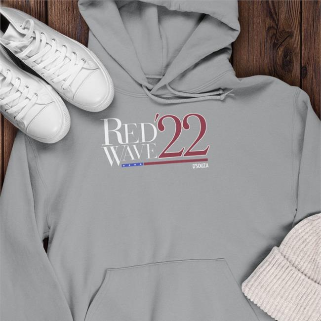 Dineshdsouza Merch Red Wave 22 Hoodie Sweatshirt