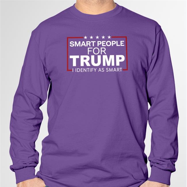 The Intellectualist Smart People For Trump I Identify As Smart Sweatshirt Highbrow Nobrow
