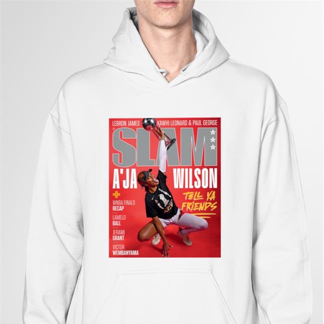 Slamgoods Merch Wslam A’Ja Wilson The Wnba Champ On Covers Slam Long Sleeve Tee Back