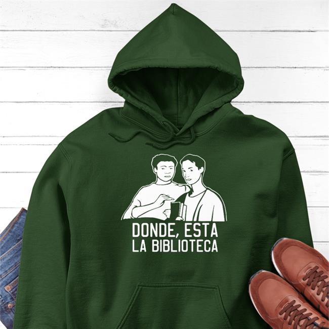 Donde Esta La Biblioteca Shirt Community (Tv Show) Subreddit Black