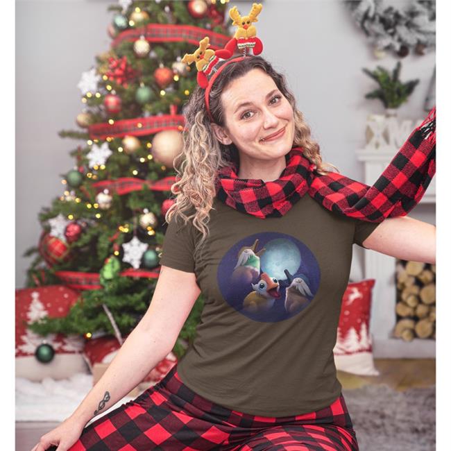 Three Duck Moon Hoodie Sweatshirt