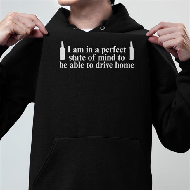 I Am In A Perfect State Of Mind To Be Able To Drive Home T Shirt