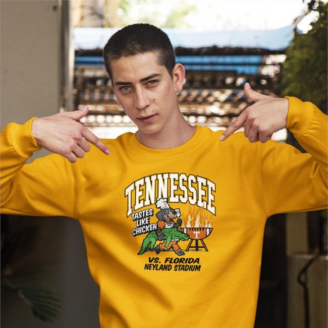 Utvolshop Tennessee Tastes Like Chicken Vs Florida Neyland Stadium T Shirt