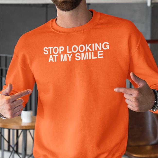 Junesfeels Stop Looking At My Smile Hoodie Black