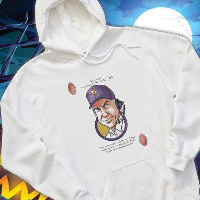 Bud Grant Minnesota Vikings Head Coach 1967 1983 1985 Memory Sweatshirt