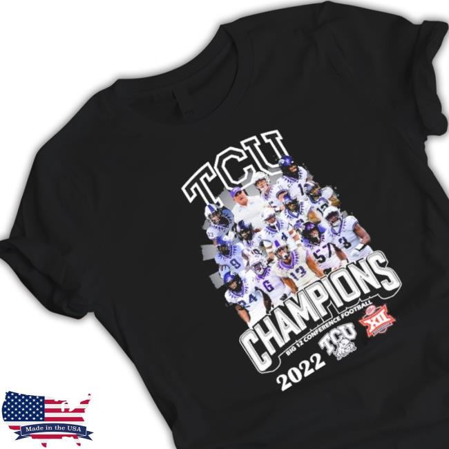 Tcu Horned Frogs 2022 Big 12 Conference Football Champions Tee