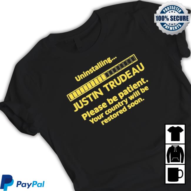 Official Uninstalling Justin Trudeau Tee Shirt