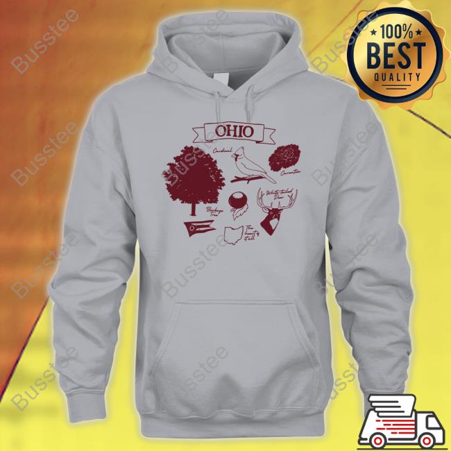 State Of Ohio Symbols Long Sleeve Tee Shirt