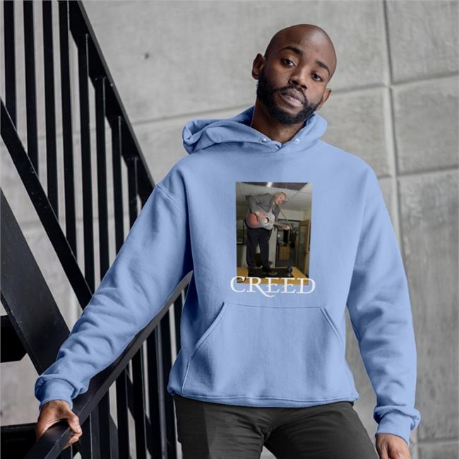Shirts That Go Hard Creed Bratton With Guitar Hooded Sweatshirt Creed With Guitar The Office Season 3 Hooded Sweatshirt