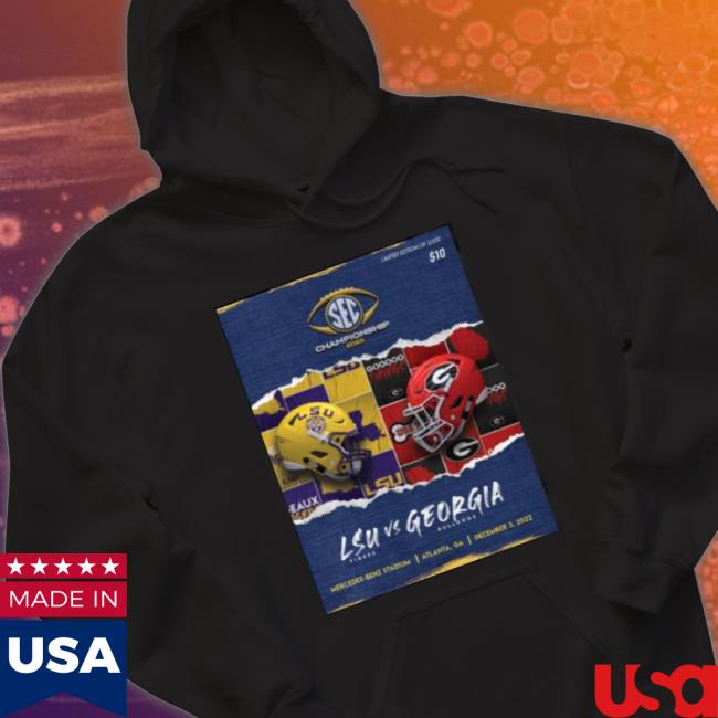 Lsu Tigers Vs Georgia Bulldogs Mercedesbenz Stadium 2022 Matchup Shirts