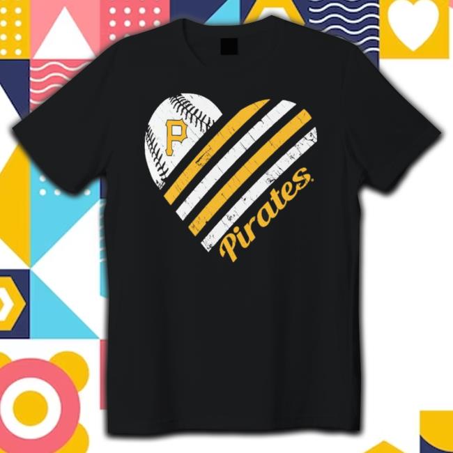 Pittsburgh Pirates G-Iii 4Her By Carl Banks White Heart shirt