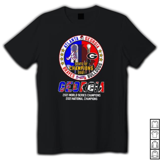 Georgia City Skyline, Georgia Bulldogs And Atlanta Braves Champions 2022 Unisex Sweatshirt