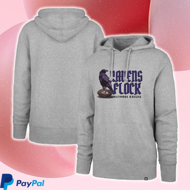 Official Baltimore Ravens '47 Regional Headline Pullover Hoodie Sweatshirt - Gray