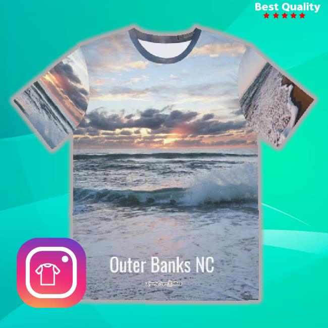 Outer Banks Sunrise Men's Polyester Long Sleeve T Shirt (Aop)