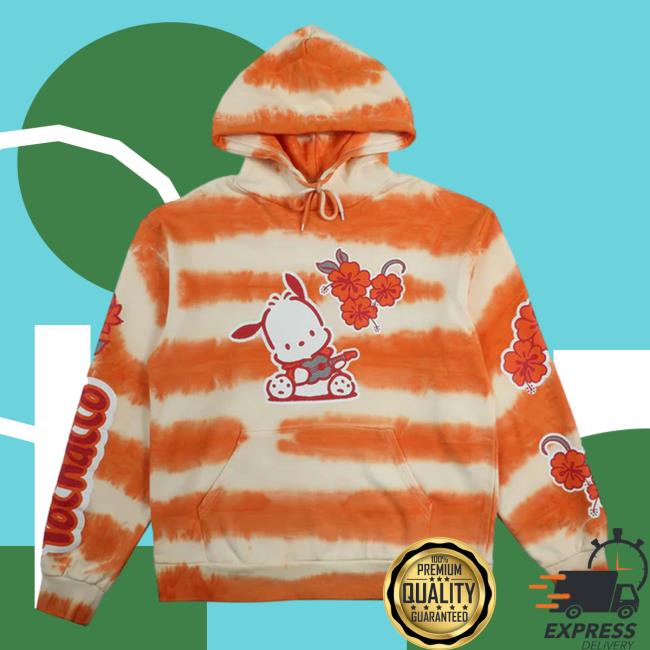 Official Sanrio Apparel Clothing Merch Store Shop Pochacco X Dumbgood Tie Dye Hooded Sweatshirt