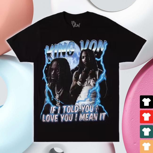 Official Merch Bar Store King Von Beaming Long Sleeve Tee Black