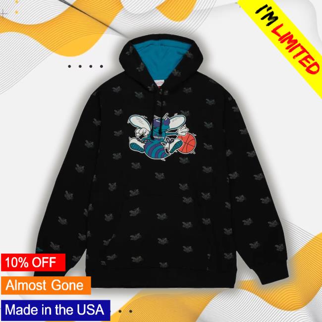 Utah Jazz Mitchell & Ness Hardwood Classics Allover Print Pullover Hooded Sweatshirt