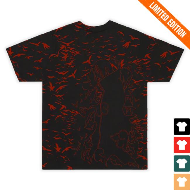 Shippuden Itachi All Over Print Tee (Black) Shippuden Itachi All Over Print T-Shirt (Black)