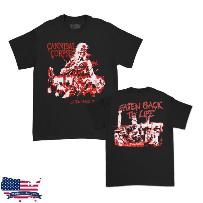 Trending Cannibal Corpse Merch Store Eaten Back To Life Alternate Long Sleeve Tee (Black) Cannibalcorpse Shop