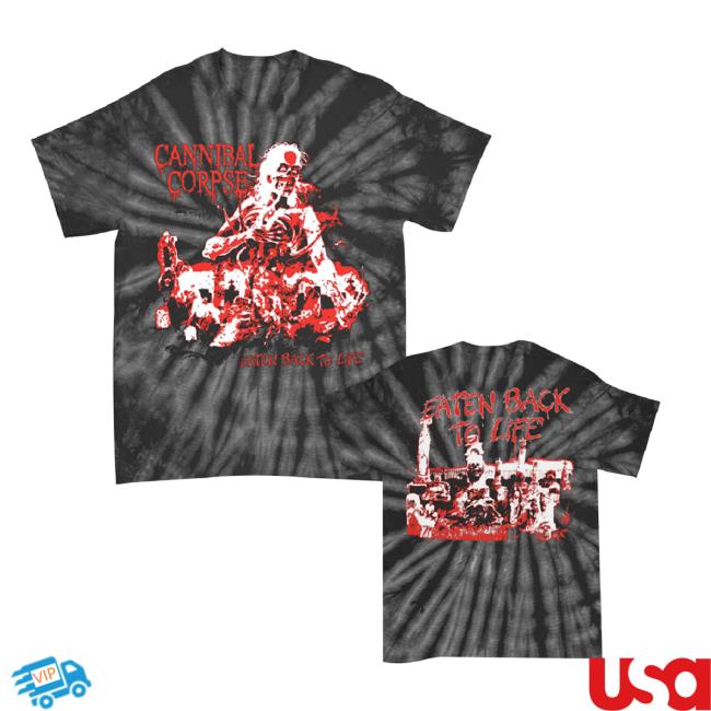 Trending Cannibal Corpse Merch Store Eaten Back To Life Bootleg New Shirt (Spider Black D Cannibalcorpse Shop