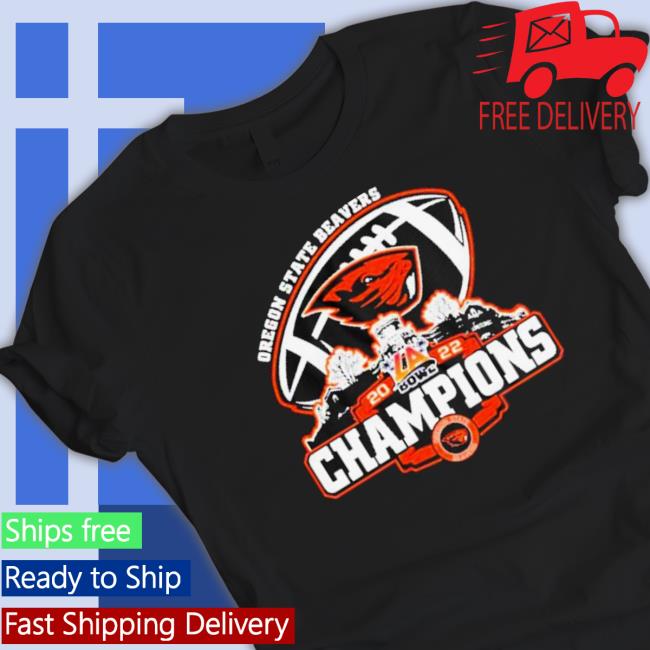 Official Oregon State Beavers Logo La Bowl City 2022 Champions Long Sleeve Shirt