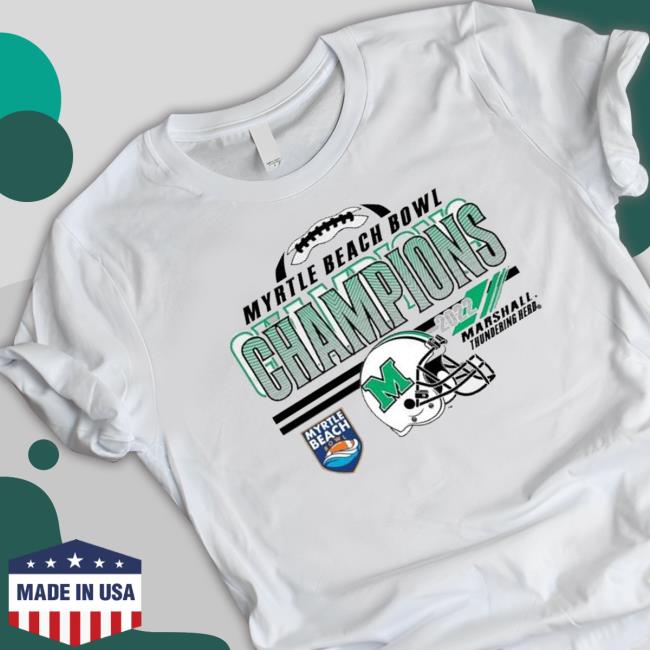 Marshall University Football 2022 Myrtle Beach Bowl Champions Shirts