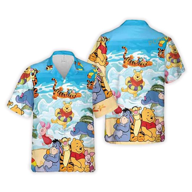 Bear The Pooh Tigger And Friend On The Cloud White Funny Hawaiian Hoodie Sweatshirt – Bring Your Ideas, Thoughts And Imaginations Into Reality Today