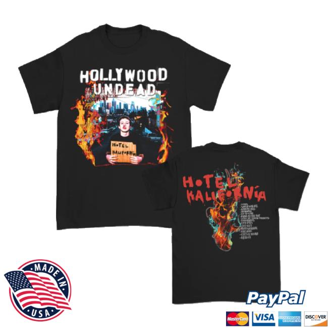 Trending Hollywood Undead Store Merch Hotel Kalifornia Flames Sweaters (Black) Hollywoodundead Shop