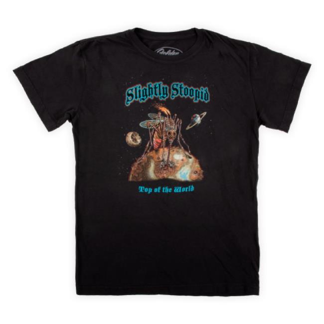Official Slightly Stoopid Merch Store Top Of The World Golden Goods Unisex Sweatshirt (Vintage Black) Smoke Slightlystoopid Apparel Clothing Shop