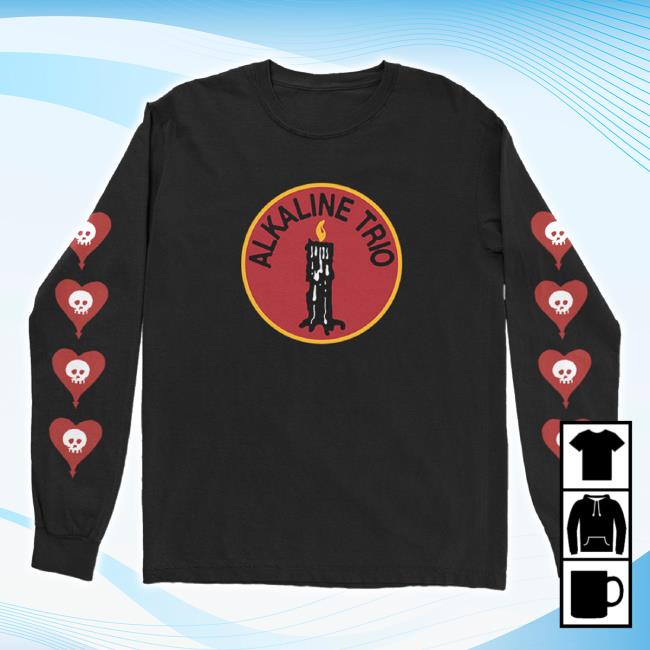 Original Alkaline Trio Merch Store Candle Sweatshirt (Black) Alkalinetrio Shop