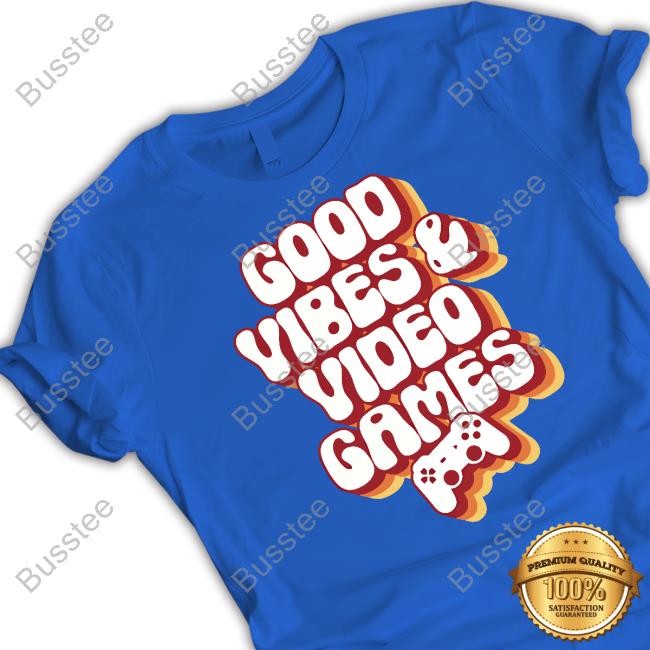 Official Good Vibes & Video Games Retro Long Sleeve T Shirt Mirandalorian Store