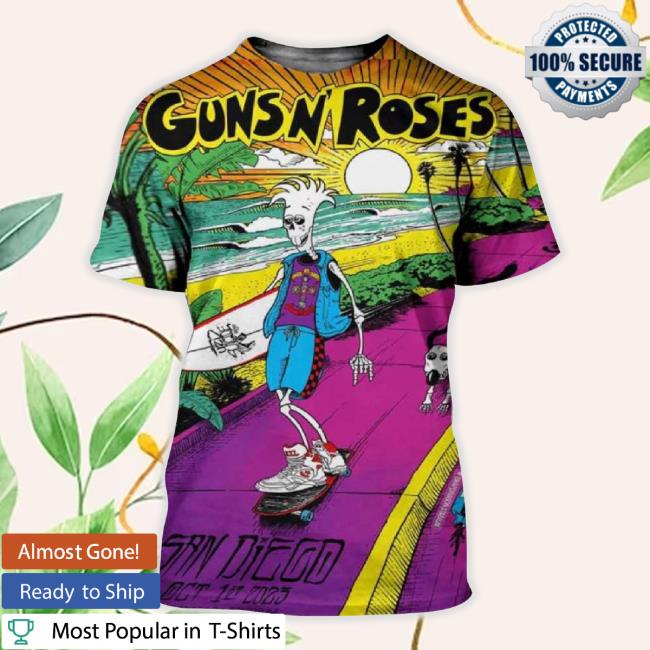 Original Guns N Roses In Snapdragon Stadium 1St October 2023 San Diego American Tour 3D T-Shirt