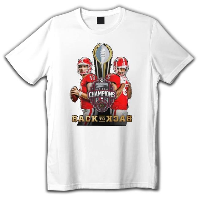 Georgia Bulldogs National Champions Back To Back 2021-2022 Hooded Sweatshirt