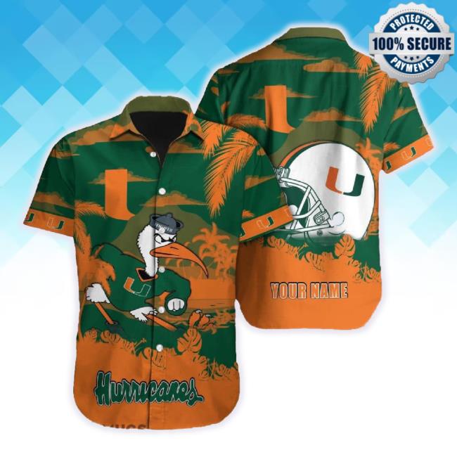 Trending Miami Hurricanes Ncaa Hula Custom Name Hawaiian Classic Shirt Beach For Men Women Gift For Fans