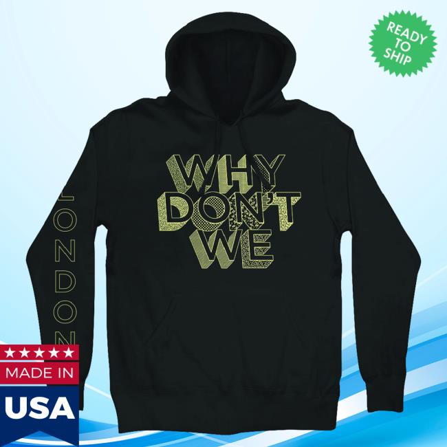 Official Merch Bar Why Don't We Store Shop Black European Exclusive London Hooded Sweatshirt MechBar