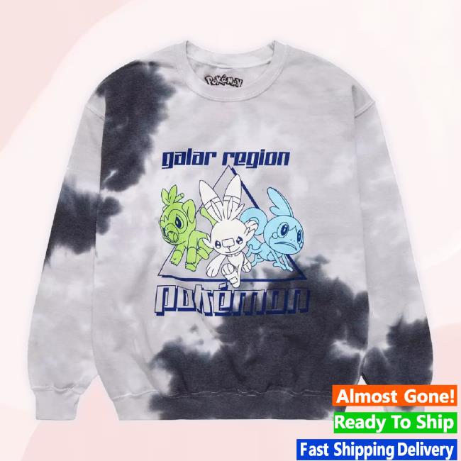 Official Pokémon Galar Region Starters Group Tie-Dye New Shirt