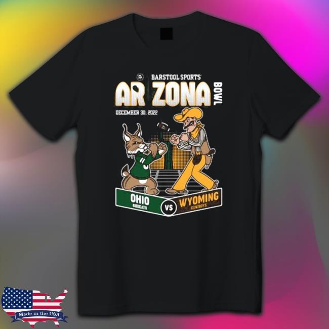 2022 Arizona Bowl Ohio Bobcats Vs Wyoming Cowboys Mascot T-Shirt