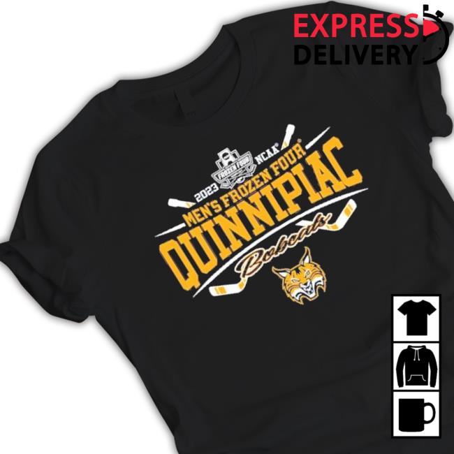 Quinnipiac Bobcats Blue 84 2023 Ncaa Frozen Four Men’S Ice Hockey Tournament Shirt